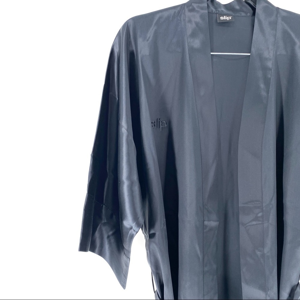 Slip Women's Silk Robe BLACK - One size - Picture 3 of 6